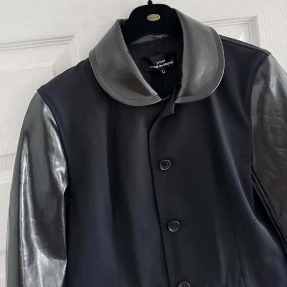 Tricot Comme des Garcons Varsity Jacket in Navy/Black, size Large (fits S/M!!) - Picture 2 of 7